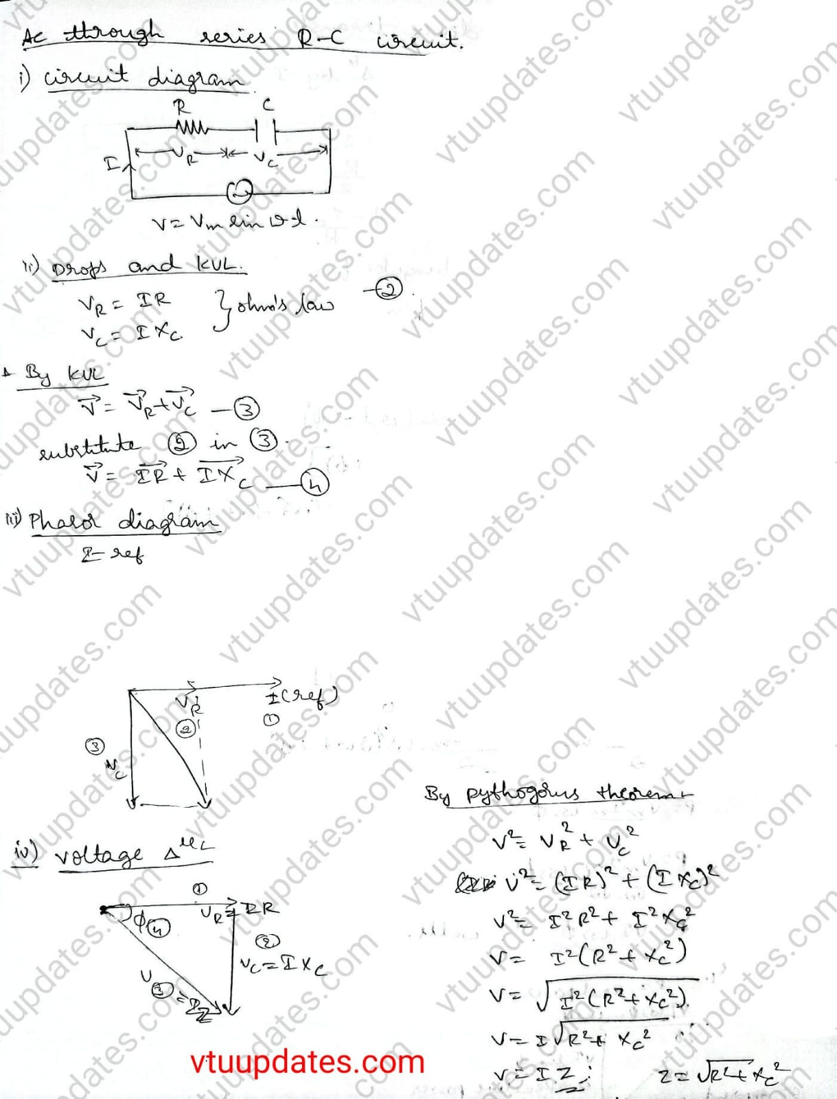 With The Help Of A Phasor Diagram Show That The Current Drawn By The R