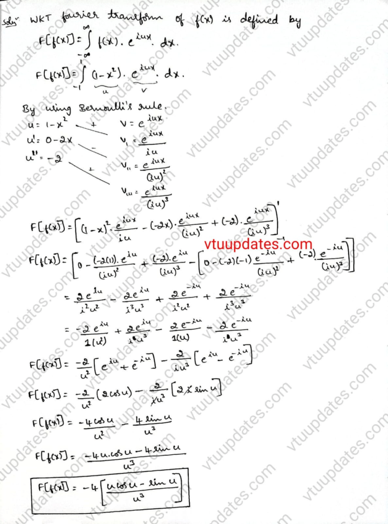 Find The Fourier Transform Of F X 1 X2 VTU Updates