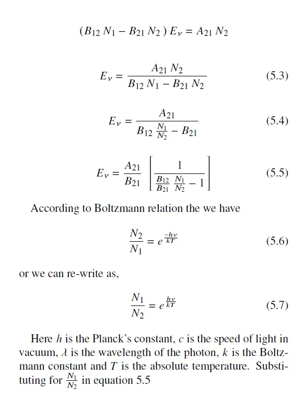 Obtain The Expression For Energy Density Using Einstein’s A And B ...