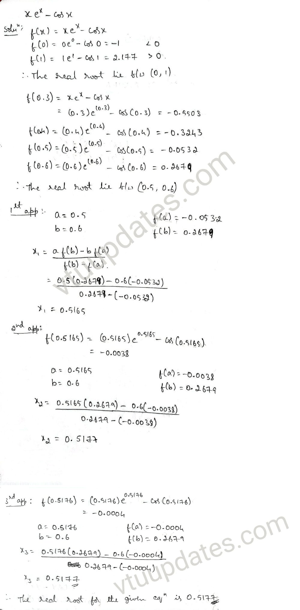 find-the-root-of-the-equation-which-lies-in-the-interval-0-1-by-regula-falsi