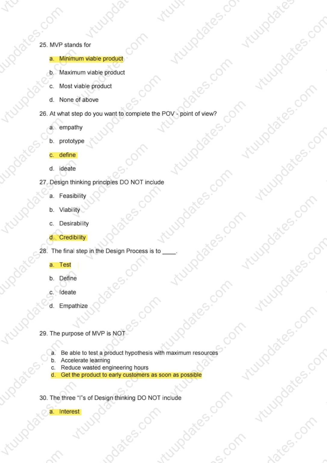 VTU 1st Year IDT Solved Model Question Paper [set 2] With Answer 2022