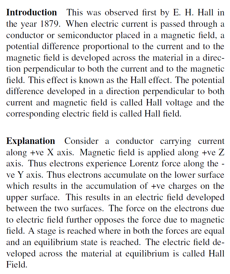 What Is Hall Effect Obtain The Expression For The Hall Coefficient