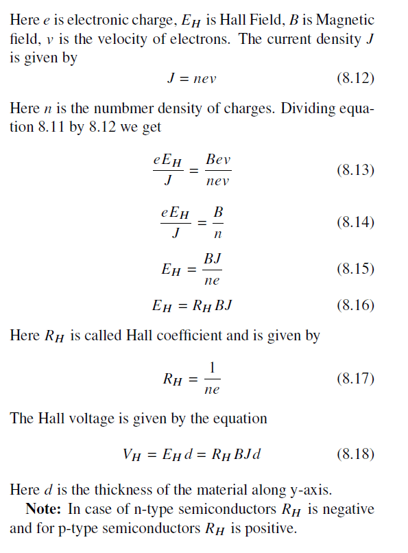 What is Hall effect and illustrate on the determination of the type of ...