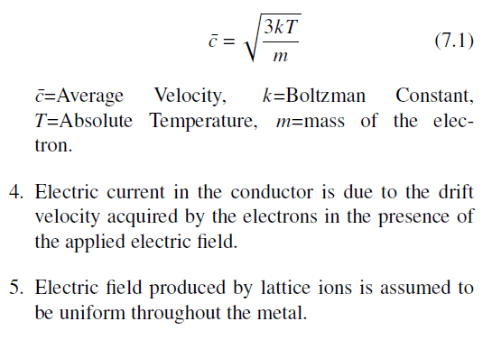 classical free electron theory of metals