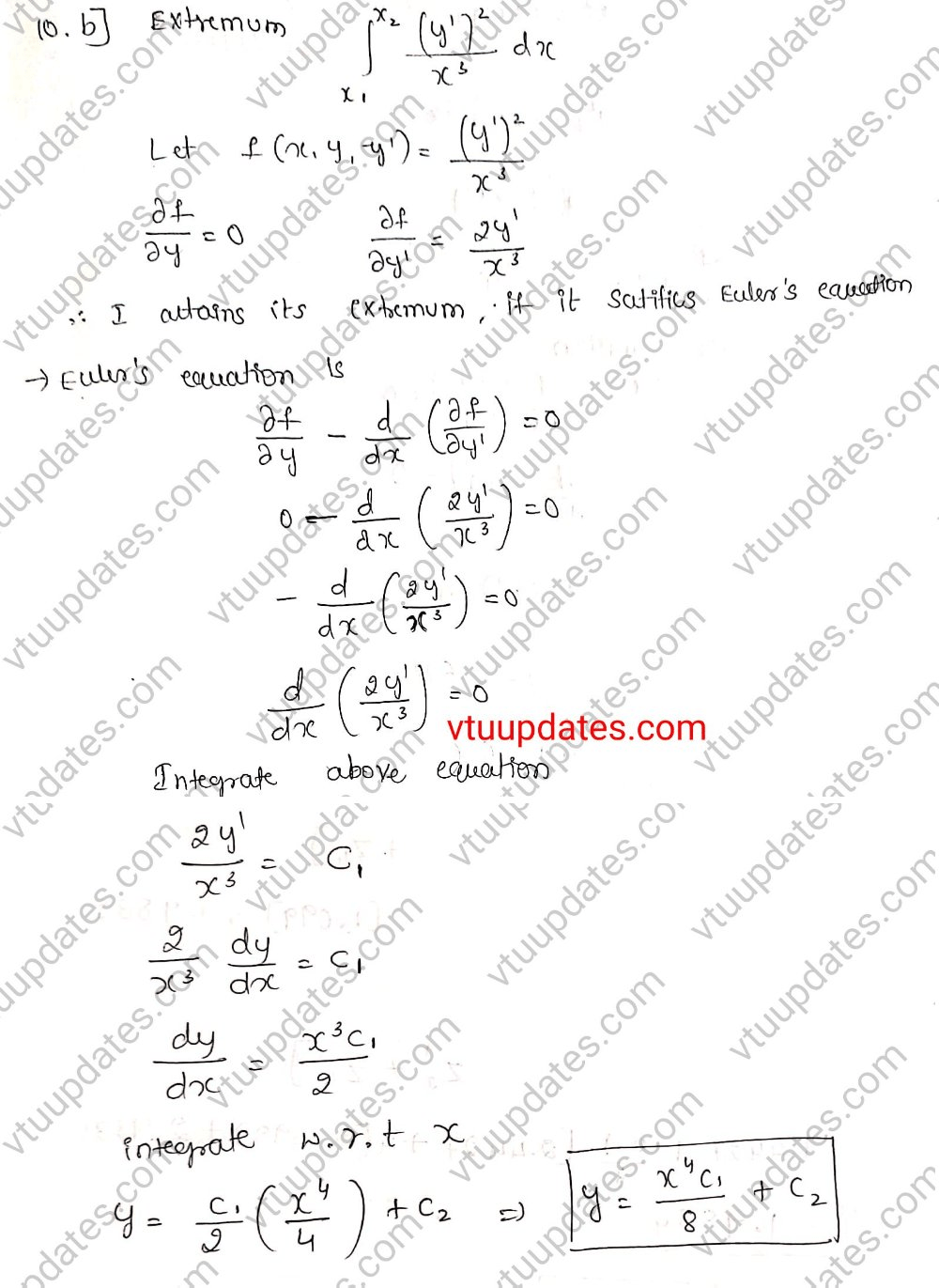 Find the extremals of the functional - VTU Updates