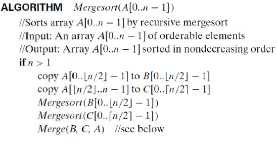 Design an algorithm for performing Merge Sort - VTU Updates