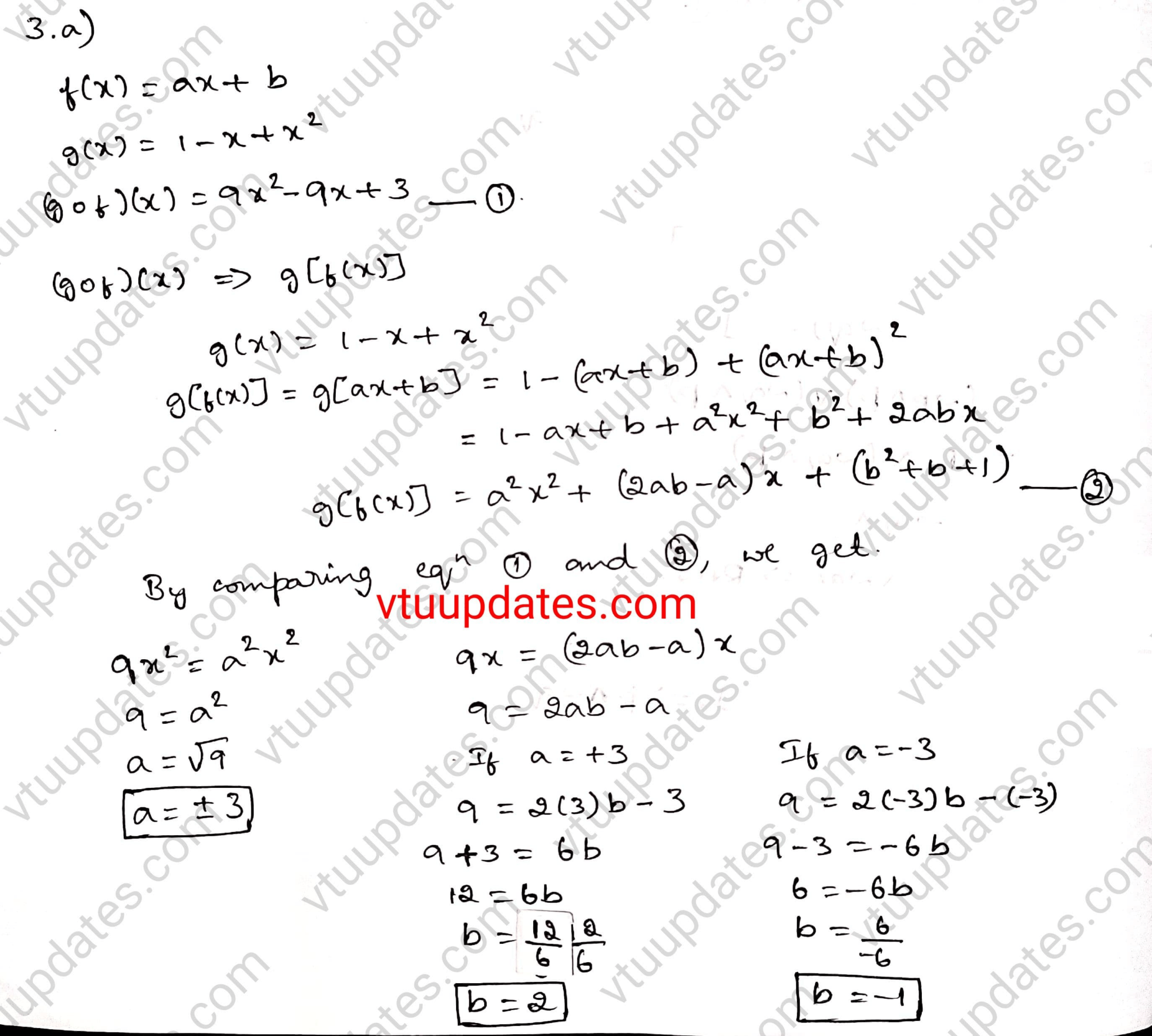 Let F And G Be Functions From R To R Defined By 𝑓 𝑥 𝑎𝑥 𝑏 𝑎𝑛𝑑 𝑔 𝑥