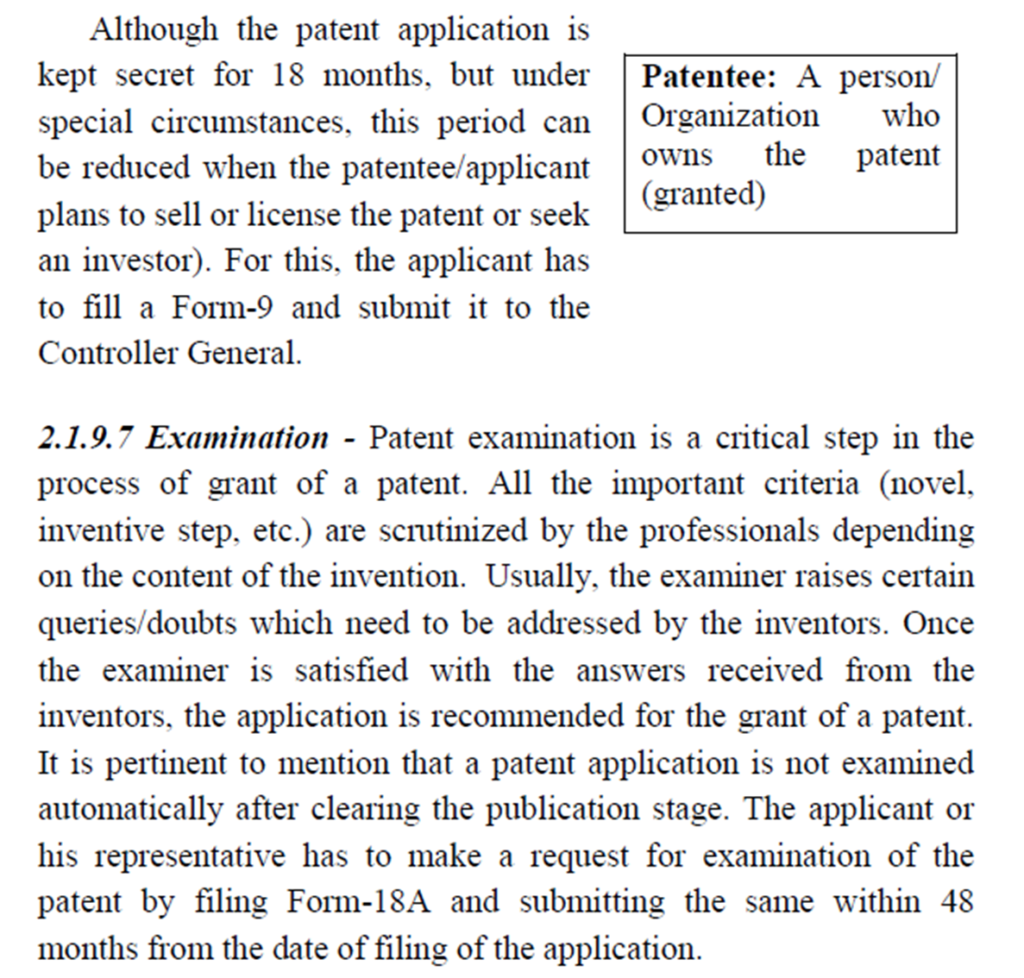 Explain the process of filling patent applications using a flow chart ...